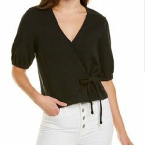 Madewell Black Wrap Blouse